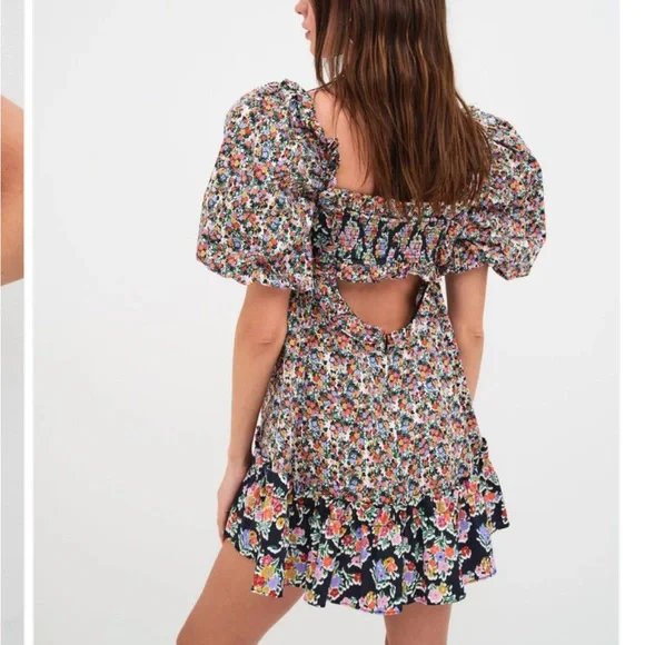 For Love And Lemons Hudson Multicolor Floral Mini Dress - Picture 3 of 7